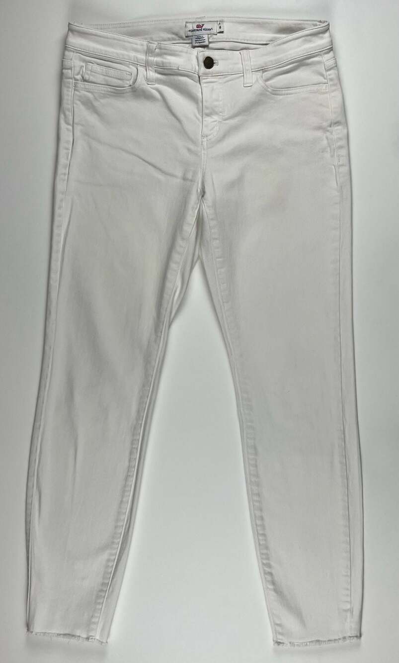 Vineyard Vines Women's White Cotton Stretch Skinny Ankle Jeans Size 6